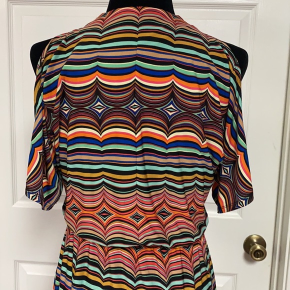 Cato colorful stripe open shoulder dress - size small - Picture 5 of 13